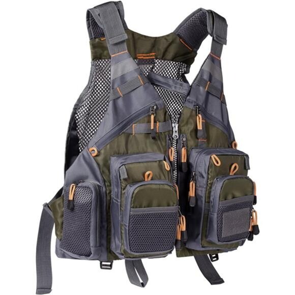 Strap Fishing Vest Adjustable for Men and Women, for Fly Bass Fishing - Picture 1 of 7